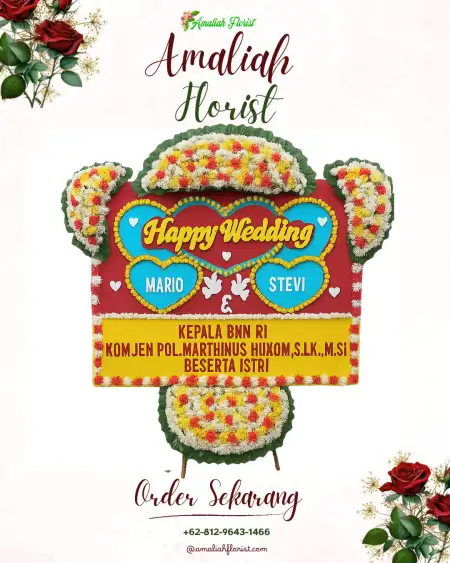 Papan Bunga Pernikahan Karombasan Utara